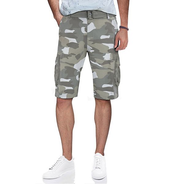 Men's X-Ray Belted Double-Pocket Cargo Shorts