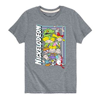 Boys 8-20 Nickelodeon All Stars 90s Group Rectangle Tee