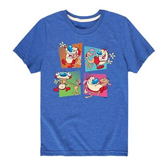 Boys 8-20 Nickelodeon Ren & Stimpy Abstract Frames Tee
