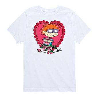 Boys 8-20 Nickelodeon Rugrats Valentine's Day Chuckie Heart Tee