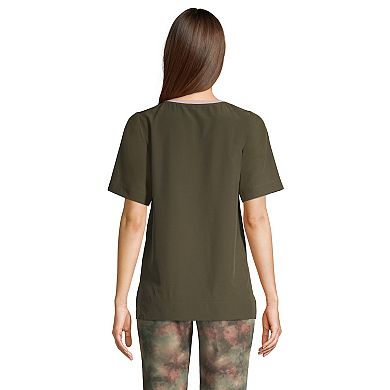 Petite Lands' End Elbow Sleeve Commuter Tee