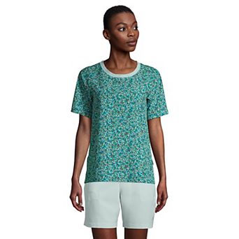 Petite Lands' End Elbow Sleeve Commuter Tee