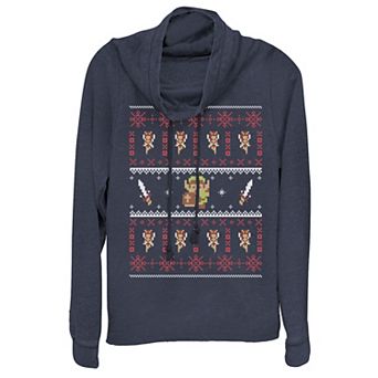 Juniors' Legend Of Zelda Pixelated Knit Collage Hoodie