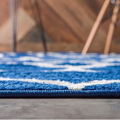 Unique Loom Rounded Trellis Frieze Rug