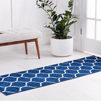 Unique Loom Rounded Trellis Frieze Rug