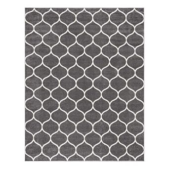 Unique Loom Rounded Trellis Frieze Rug