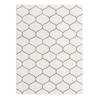 Unique Loom Rounded Trellis Frieze Rug