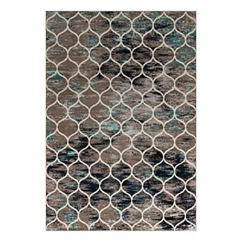 Unique Loom Rounded Trellis Frieze Rug