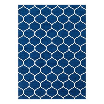 Unique Loom Rounded Trellis Frieze Rug