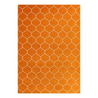 Unique Loom Rounded Trellis Frieze Rug