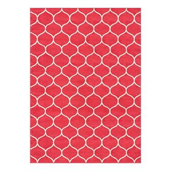 Unique Loom Rounded Trellis Frieze Rug