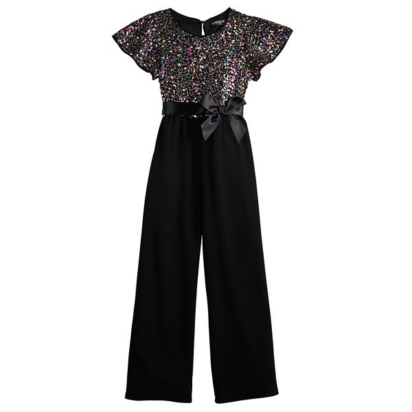 Girls 2024 sequin jumpsuit