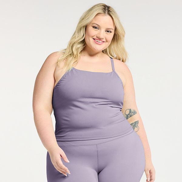 Plus Size Women Cami with Built in Bra Shapewear Tank Top Tummy