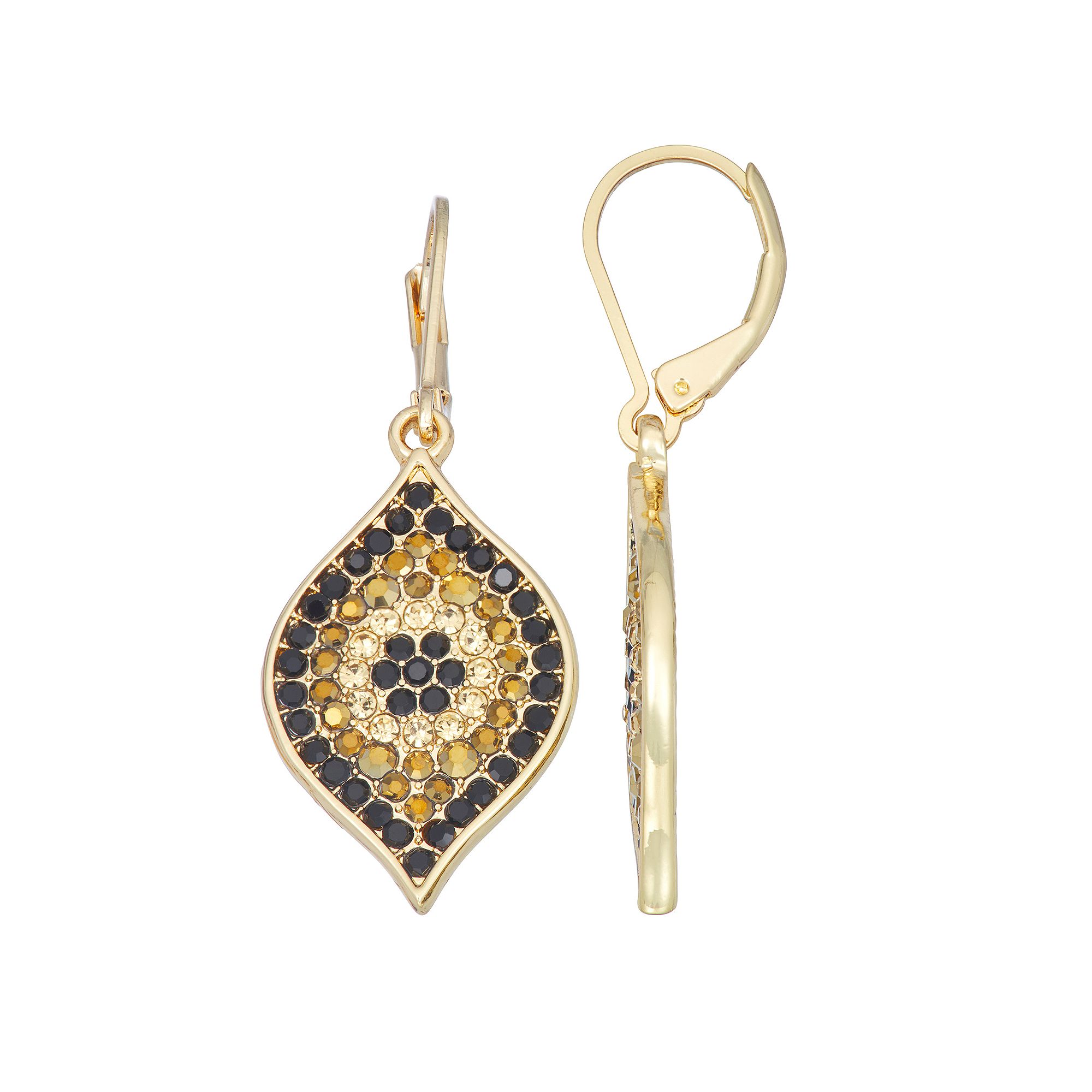 Simply Vera Vera Wang Evil Eye Drop Earrings, Womens, Gold Tone Black