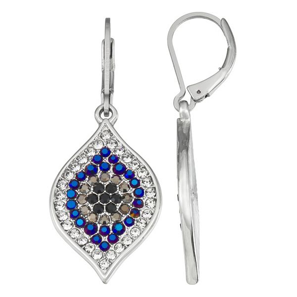 Simply Vera Vera Wang Evil Eye Drop Earrings - Silver Tone Blue