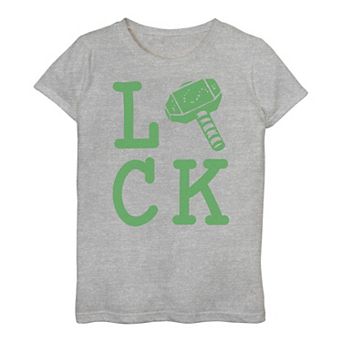 Girls 3-16 Marvel Thor "Luck" St. Patrick's Day Tee