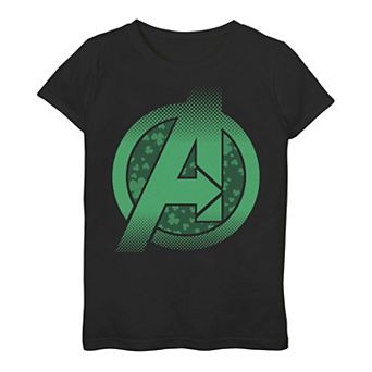 Girls 3-16 Marvel St. Patrick's Day The Avengers Logo Tee