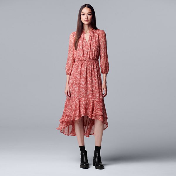 Women's Simply Vera Vera Wang Midi Ruffle Dress
