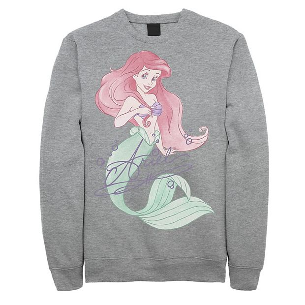 Men's Disney The Little Mermaid Ariel Signed Portrait Sweatshirt