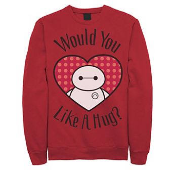 Disney's Big Hero 6 Baymax In A Heart Would You Like A Hug Men's Sweatshirt