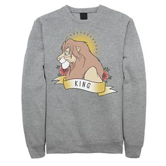 Disney's Lion King Simba Men's King Tattoo Yellow Sweatshirt