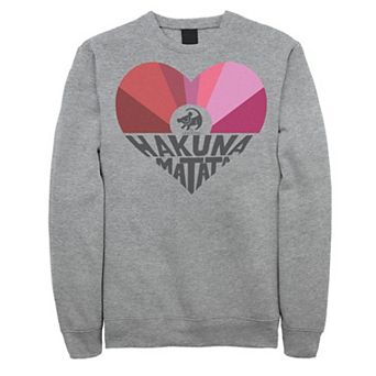 Disney's The Lion King Simba Men's Hakuna Matata Heart Sweatshirt