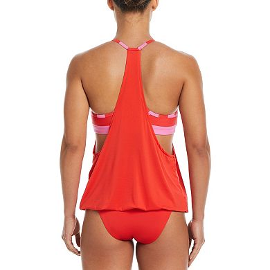 Women's Nike Water Dots Convertible Layered Tankini Top