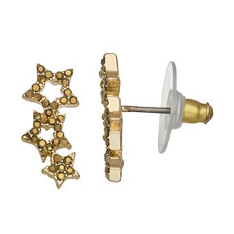 Simply Vera Vera Wang Silver Tone Star Crawler Earrings