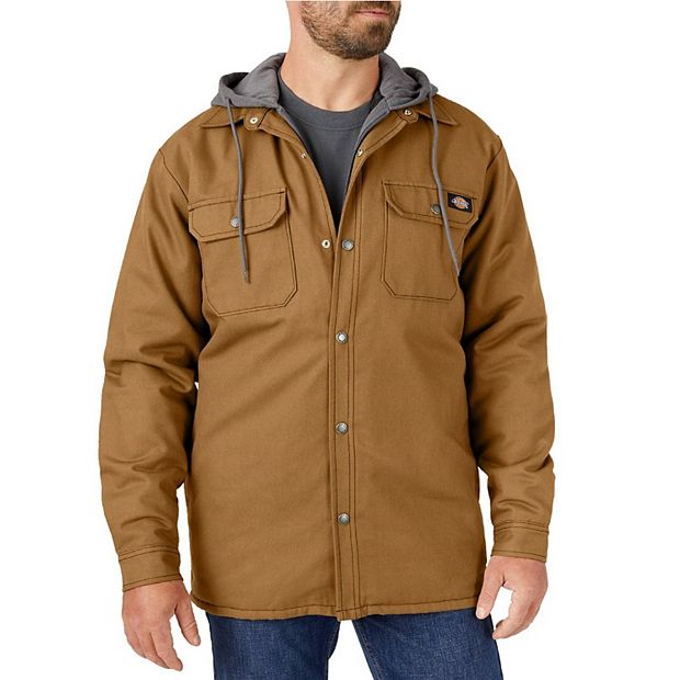 Men's Dickies Fleece Hooded Duck Shirt Jacket