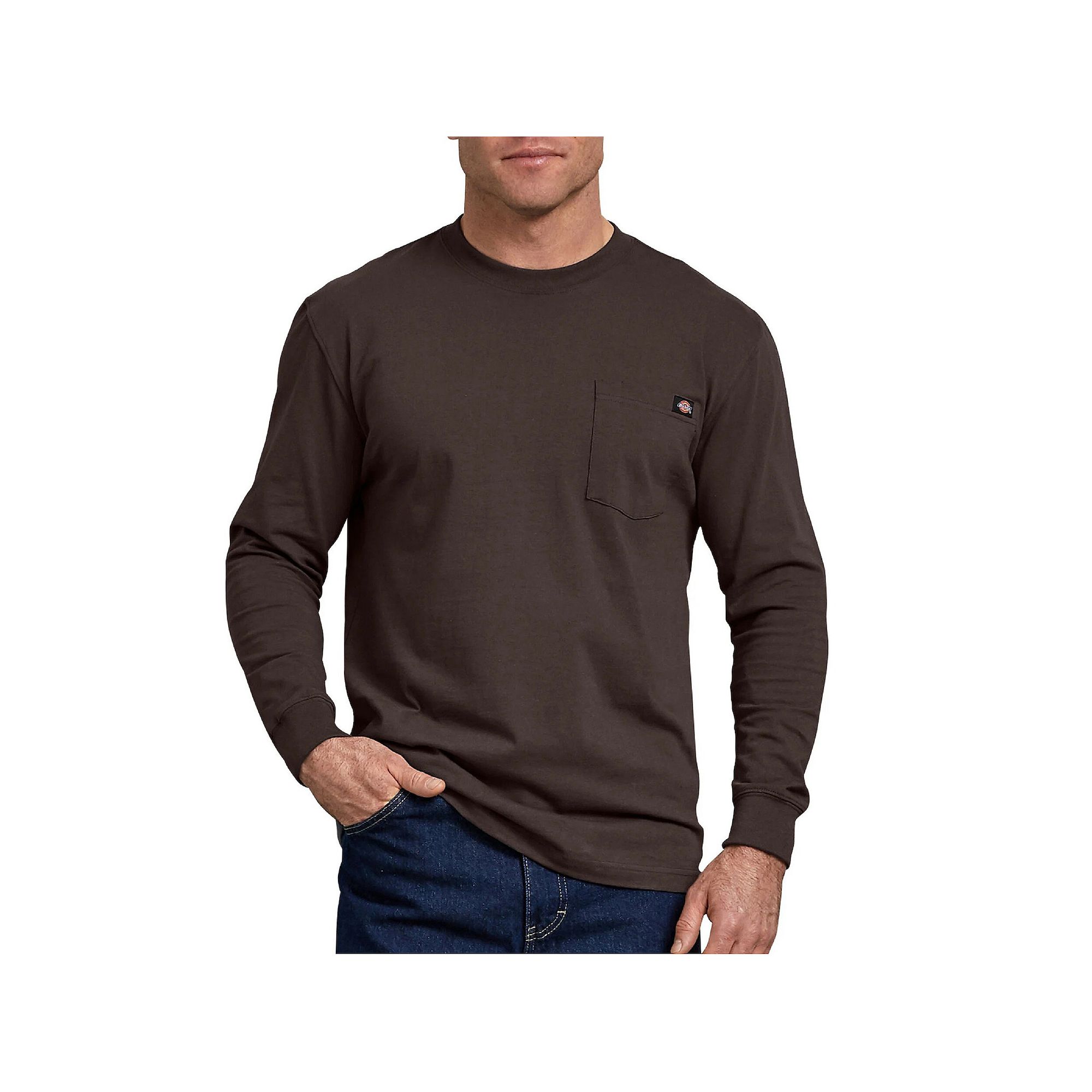 Mens Dickies Heavyweight Tee, Size: Small, Brown Heather