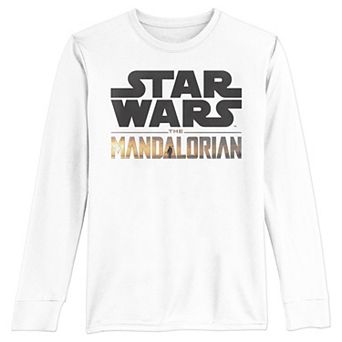 Boys 8-20 Star Wars The Mandalorian Show Logo Stack Long Sleeve Graphic Tee
