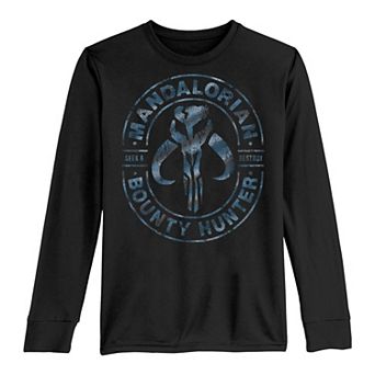Boys 8-20 Star Wars The Mandalorian Bounty Hunter Stamp Long Sleeve Graphic Tee