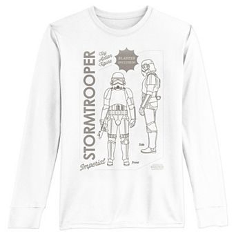 Boys 8-20 Star Wars The Mandalorian Stormtrooper Action Figure Long Sleeve Graphic Tee