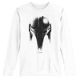 Boys 8-20 Star Wars The Mandalorian Metallic Helmet Long Sleeve Graphic Tee