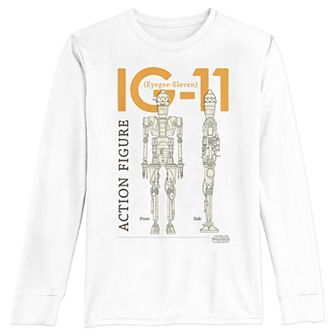 Boys 8-20 Star Wars The Mandalorian IG-11 Action Figure Long Sleeve Graphic Tee
