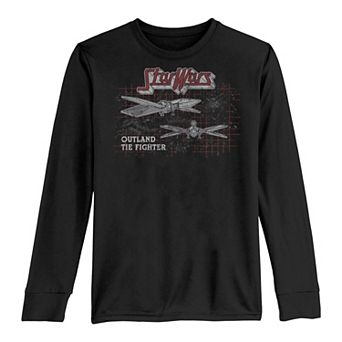 Boys 8-20 Star Wars The Mandalorian Outland Tie Fighter Long Sleeve Graphic Tee
