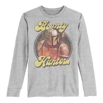 Boys 8-20 Star Wars The Mandalorian Retro Bounty Hunter Long Sleeve Graphic Tee