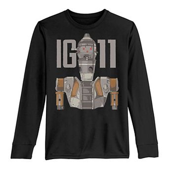 Boys 8-20 Star Wars The Mandalorian IG-11 Simple Portrait Long Sleeve Graphic Tee