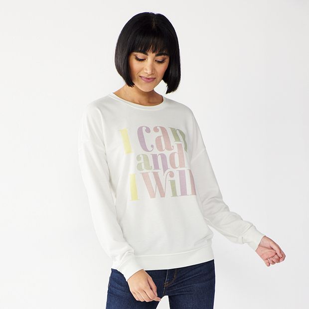 Kohls womens shop petite sweatshirts