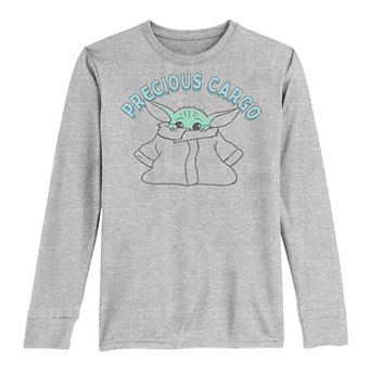 Boys 8-20 Star Wars The Mandalorian The Child Precious Cargo Portrait Long Sleeve Graphic Tee