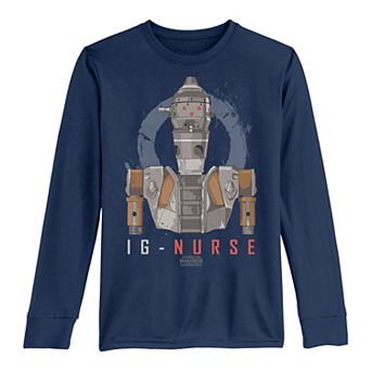 Boys 8-20 Star Wars The Mandalorian IG-11 Nurse Droid Portrait Long Sleeve Graphic Tee