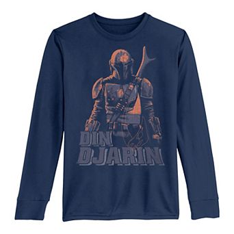 Boys 8-20 Star Wars The Mandalorian Din Djarin Portrait Long Sleeve Graphic Tee