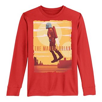 Boys 8-20 Star Wars The Mandalorian Jet Pack Poster Long Sleeve Graphic Tee