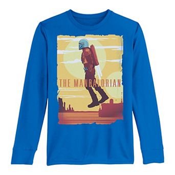 Boys 8-20 Star Wars The Mandalorian Jet Pack Poster Long Sleeve Graphic Tee