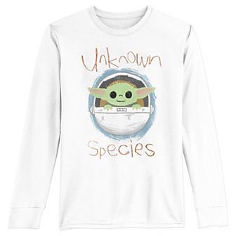 Boys 8-20 Star Wars The Mandalorian The Child Unknown Species Sketch Long Sleeve Graphic Tee