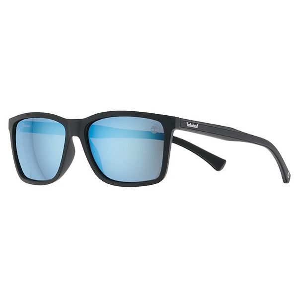 Men's Timberland Thin Rectangular Mirrored & Polarized Sunglasses