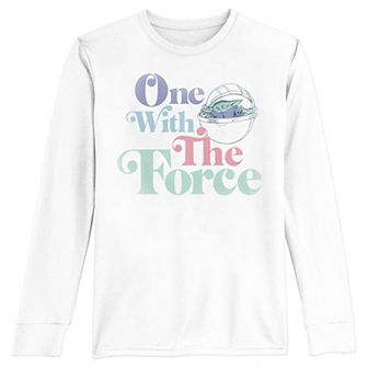 Boys 8-20 Star Wars The Child One With The Force Long Sleeve Graphic Tee
