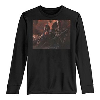 Boys 8-20 Star Wars Mando Warzone Poster Long Sleeve Graphic Tee