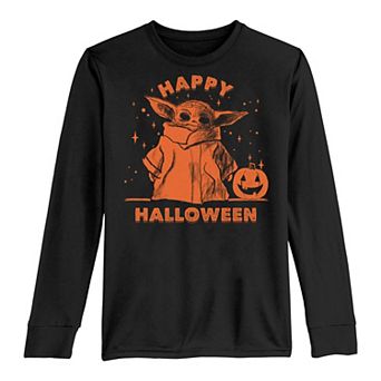 Boys 8-20 Star Wars The Mandalorian The Child Happy Halloween Long Sleeve Graphic Tee
