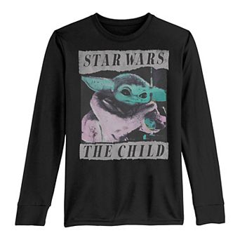 Boys 8-20 Star Wars The Mandalorian The Child Ripped Poster Long Sleeve Graphic Tee